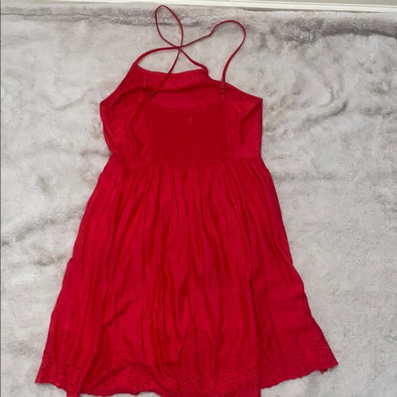 SO Red Halter Midi Sundress for Prom - Picture 5 of 8